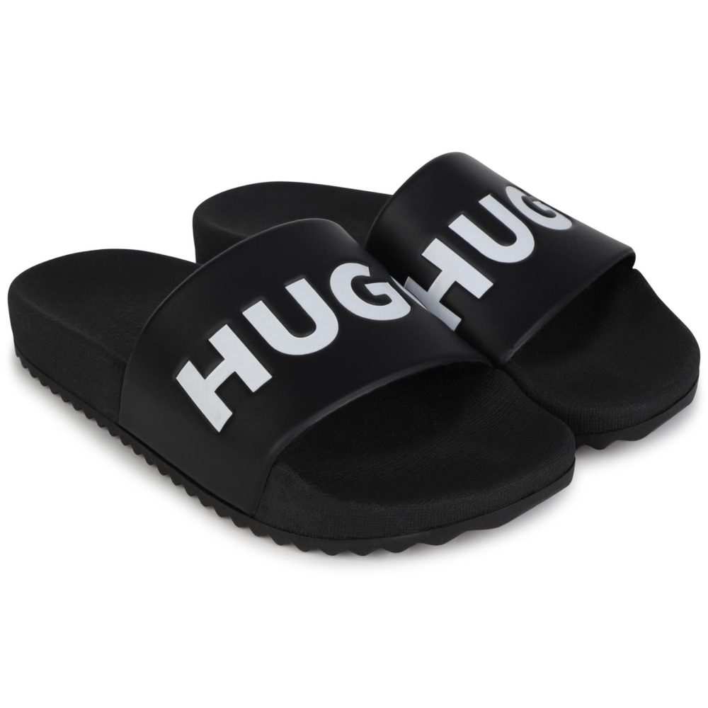HUGO Black Logo Sliders - Poppydoll